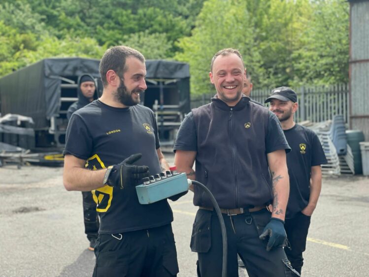 Birmingham event crew smiling